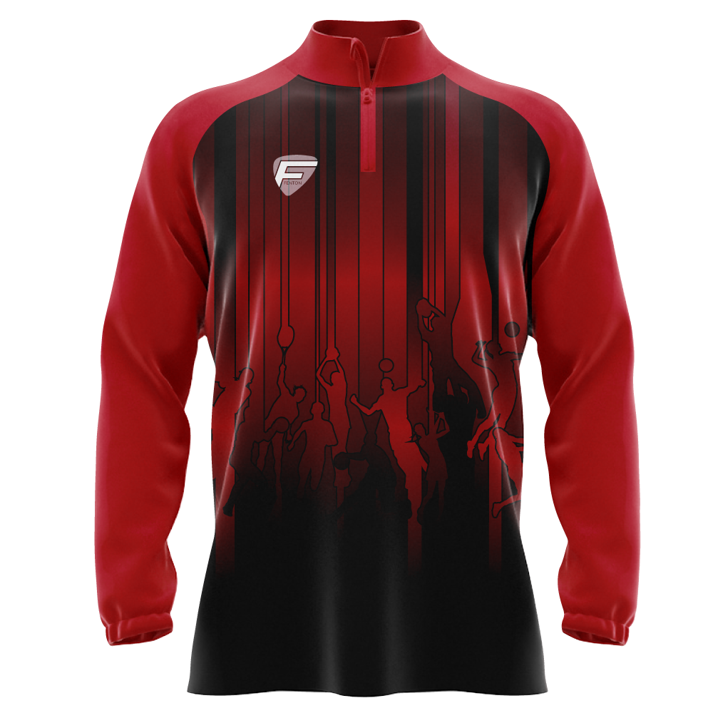 FENTON SUBLIMATED TRAINING / LEISURE FLEECED HALF ZIP SWEAT