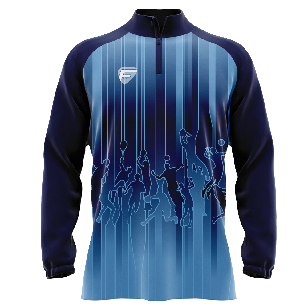FENTON SUBLIMATED TRAINING / LEISURE FLEECED HALF ZIP SWEAT