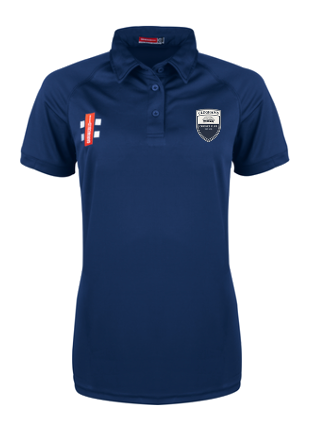 CLOGHAMS CC LADIES MATRIX POLO NAVY