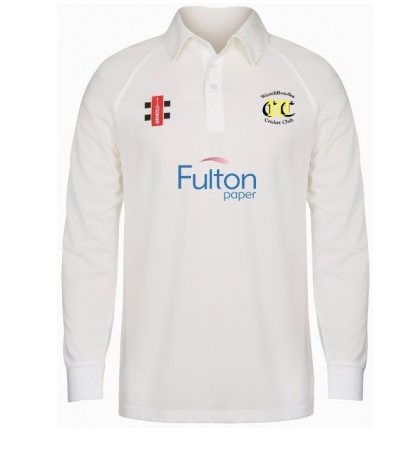 WESTCLIFF-ON-SEA SENIOR MATRIX LS CRICKET SHIRT IVORY