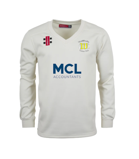 WESTCLIFF-ON-SEA CC JUNIOR VELOCITY SWEATER IVORY