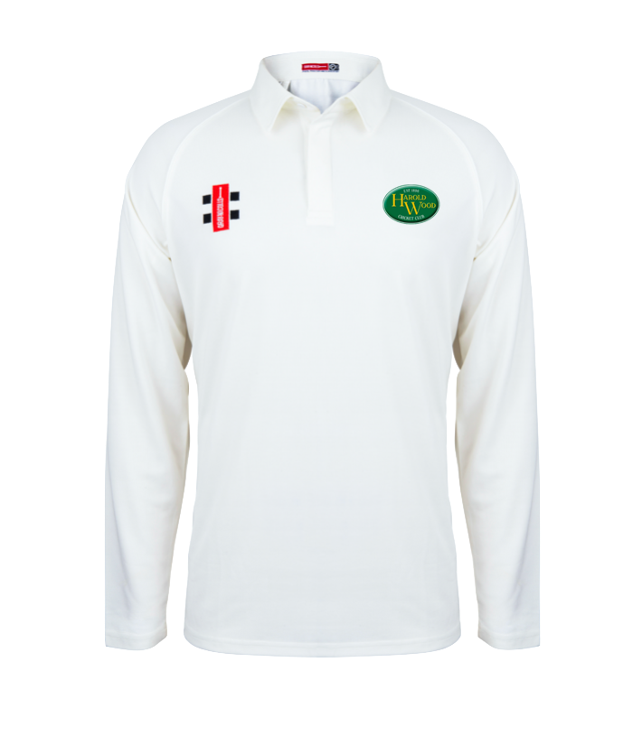 HAROLD WOOD CC JUNIOR MATRIX V2 LS CRICKET SHIRT