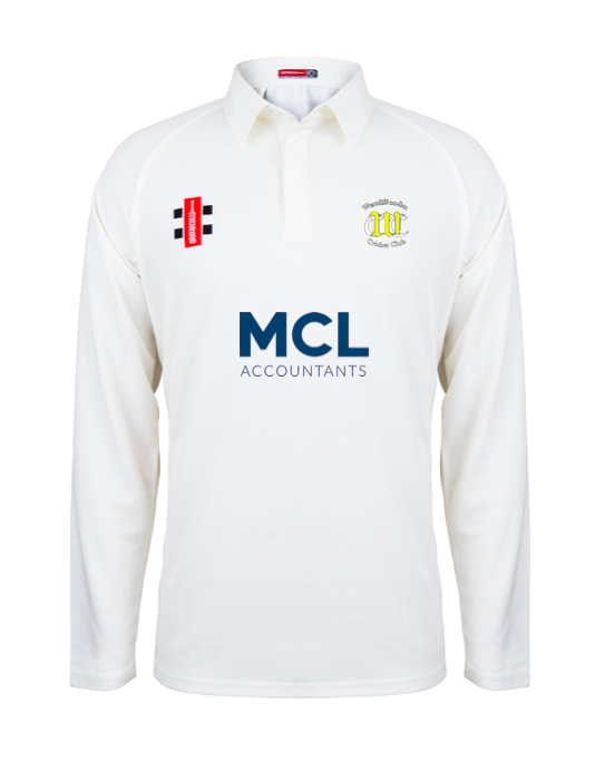 WESTCLIFF-ON-SEA CC JUNIOR MATRIX V2 LS CRICKET SHIRT IVORY