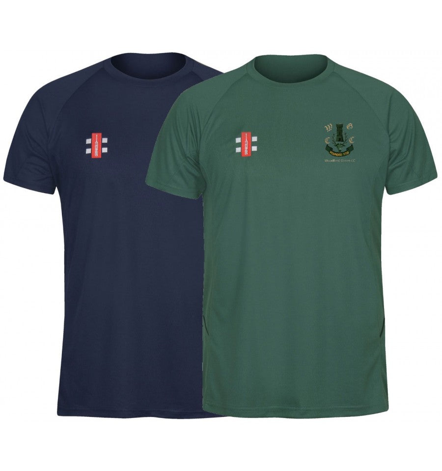 GRAY NICOLLS JUNIOR WOODFORD GREEN MATRIX TEE SHIRT
