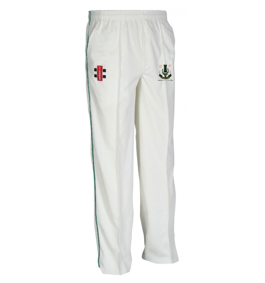 GRAY NICOLLS JUNIOR WOODFORD GREEN MATRIX TROUSER