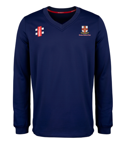 HUTTON CC JUNIOR T20 SWEATER NAVY