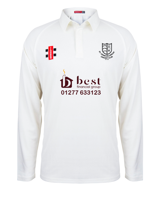 ST JOHNS BILLERICAY CC JUNIOR MATRIX LS CRICKET SHIRT