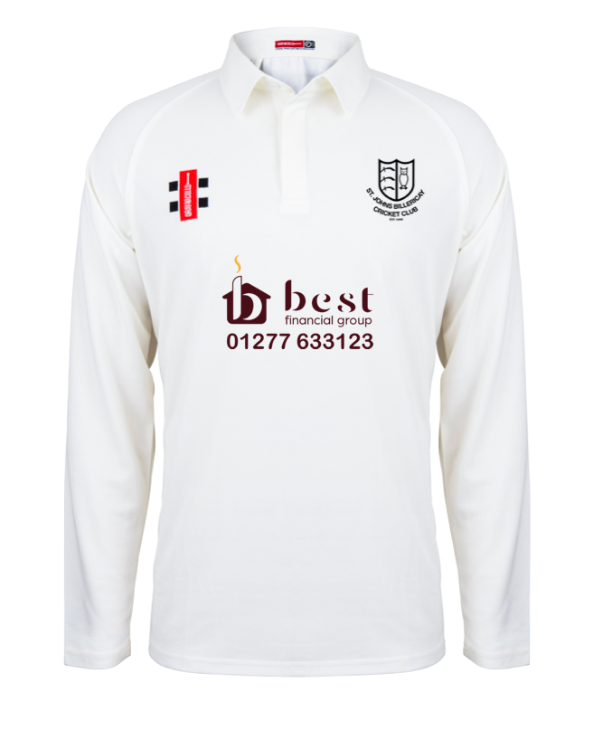 ST JOHNS BILLERICAY CC SENIOR MATRIX LS CRICKET SHIRT