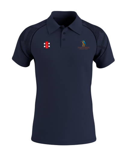SAMPFORDS CC SENIOR GTS POLO - DARK NAVY