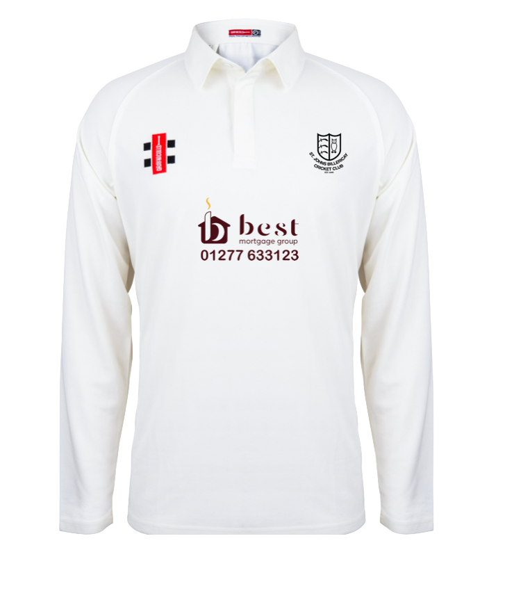 ST JOHNS BILLERICAY CC JUNIOR MATRIX LS CRICKET SHIRT