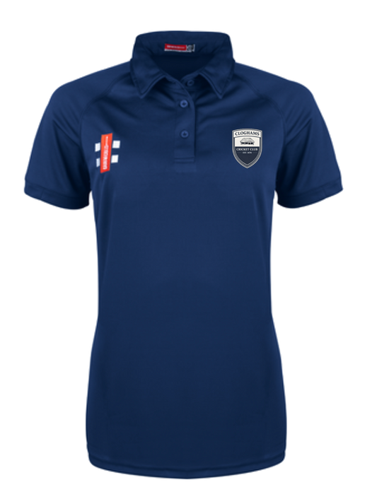 CLOGHAMS CC LADIES MATRIX POLO NAVY