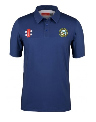 NORTH WEALD CC SENIOR PRO PERFORMANCE POLO SHIRT WHITE OR NAVY