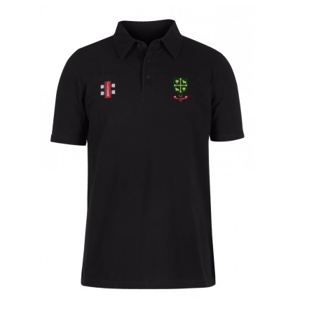 SOUTH WOODFORD CC JUNIOR MATRIX POLO SHIRT BLACK