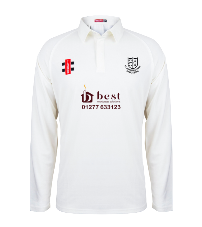 ST JOHNS BILLERICAY CC SENIOR MATRIX LS CRICKET SHIRT
