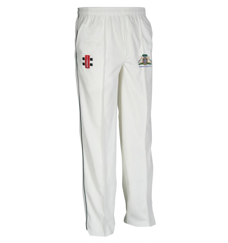 GRAY-NICOLLS SENIOR WANSTEAD CC MATRIX CRICKET TROUSERS NAVY TRIM
