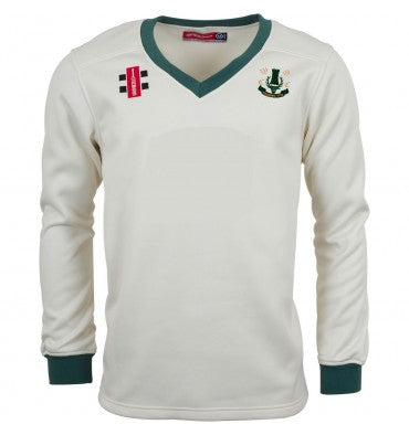 GRAY NICOLLS SENIOR WOODFORD GREEN VELOCITY SWEATER