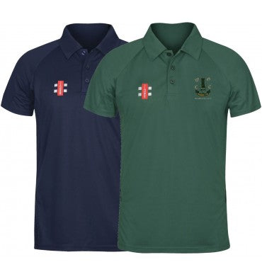 GRAY NICOLLS WOODFORD GREEN SENIOR MATRIX POLO SHIRT